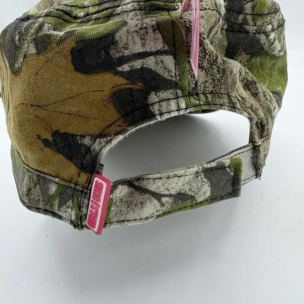 Mossy Oak Girls With Guns‎ Hat Cap Womens Strap Back Obsession Camo Pink Scope